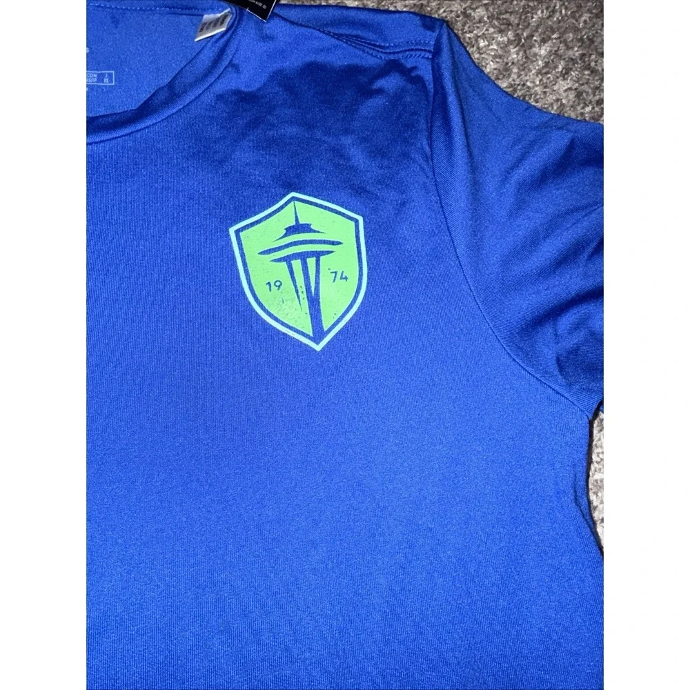 Lue Adidas Seattle Sounders Soccer Shirt - Picture 3 of 6